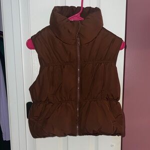 Kids Brown Puffer Vest
